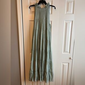 Seafoam Tiered Maxi Dress. NWT